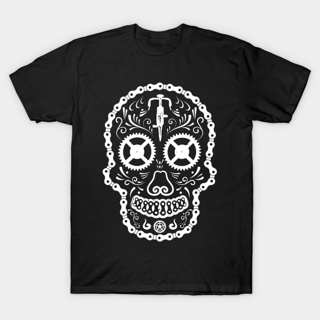 Funny Bicycle Cycling Skull Humor Graphic Biker Biking Lover T-Shirt by paynegabriel